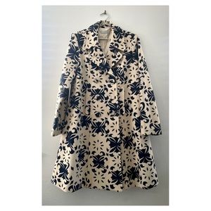Vintage Printed Double Breasted Coat